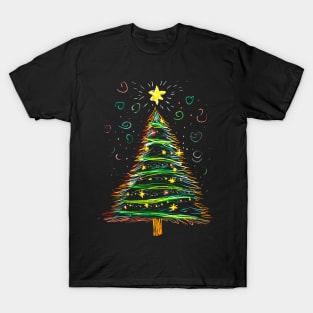 Crayon Christmas Tree #1 T-Shirt